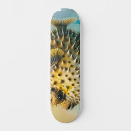 Watercolor Series: Blowfish Skateboard