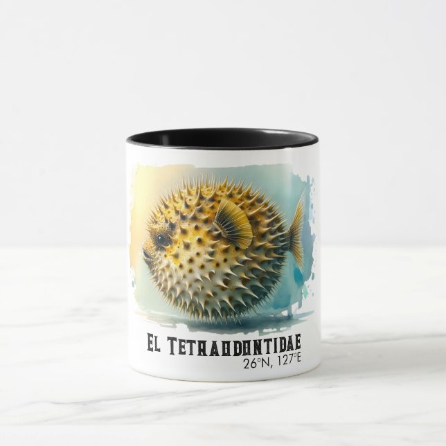 Watercolor Series: Blowfish Tasse (Zentrum)