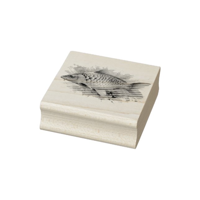 Watercolor Series: Carp Gummistempel (Stempel)