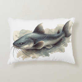 Watercolor Series: Catfish Dekokissen