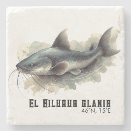 Watercolor Series: Catfish Steinuntersetzer