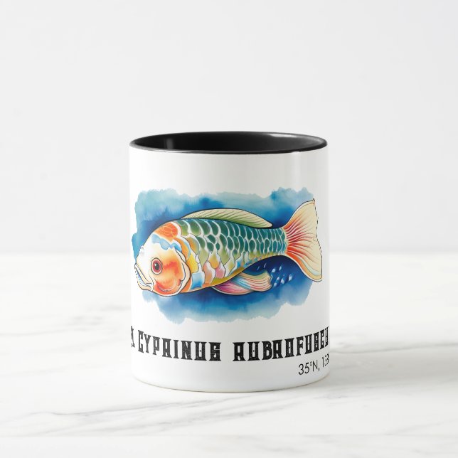 Watercolor Series: Koi Fish Tasse (Zentrum)