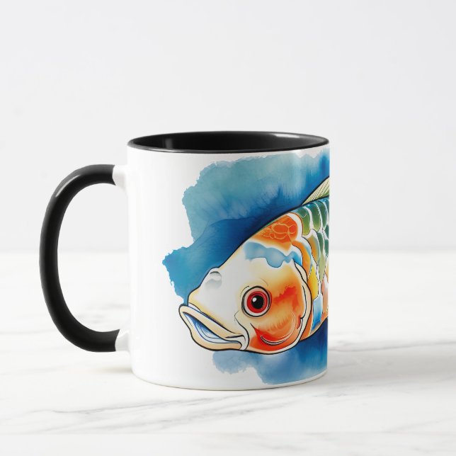 Watercolor Series: Koi Fish Tasse (Links)