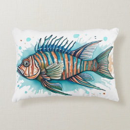 Watercolor Series: Lionfish Dekokissen