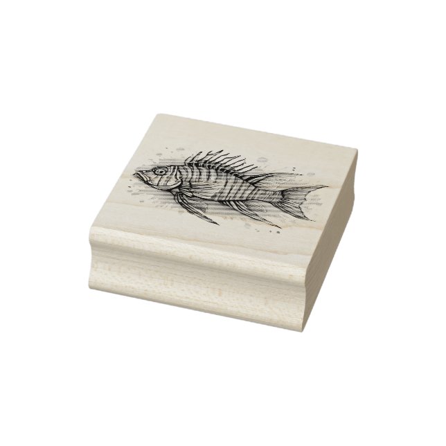 Watercolor Series: Lionfish Gummistempel (Stempel)
