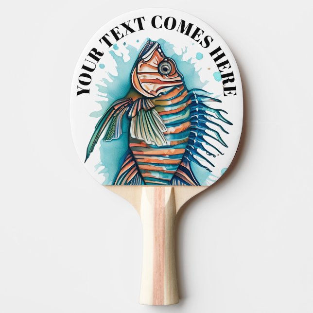 Watercolor Series: Lionfish Tischtennis Schläger (Vorderseite)