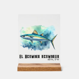 Watercolor Series: Mackerel Acrylschild