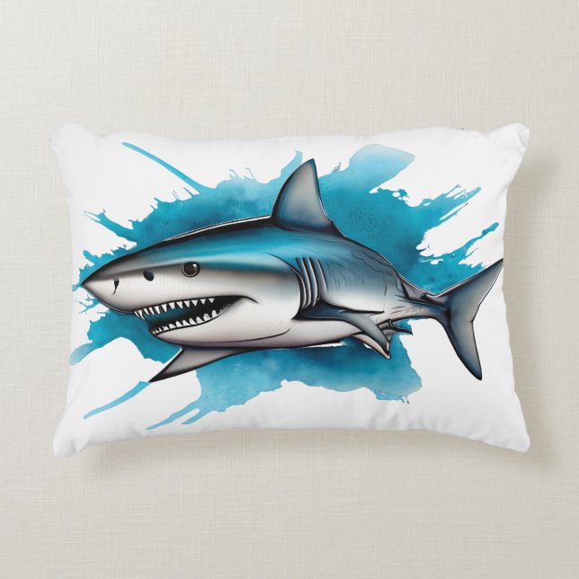 Watercolor Series: Shark Dekokissen (Vorderseite)