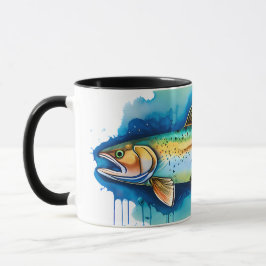 Watercolor Series: Trout/Salmon Tasse