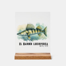 Watercolor Series: Zander/Walleye Acrylschild