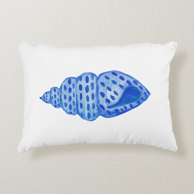 Watercolor shell pillow dekokissen (Vorderseite)