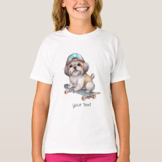 Watercolor Shih Tzu Girl T - Shirt