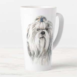 Watercolor Shih Tzu Milchtasse