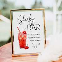 Watercolor-Shirley-Temple-Bar-Schild