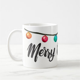 Watercolor Skript der personalisierten, frohen Kaffeetasse