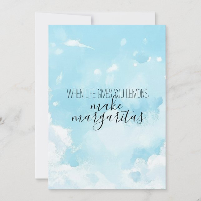 Watercolor Sky Thank You Card Einladung (Vorderseite)