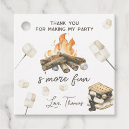 Watercolor S'more Campfire 1. Geburtstag Vielen Da Geschenkanhänger