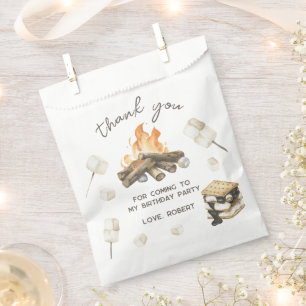Watercolor S'more Campfire 1. Geburtstag Vielen Da Geschenktütchen