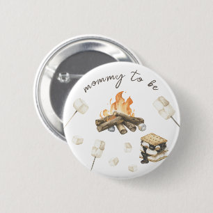 Watercolor S'mores-Baby-Party - werdende Mutter Button