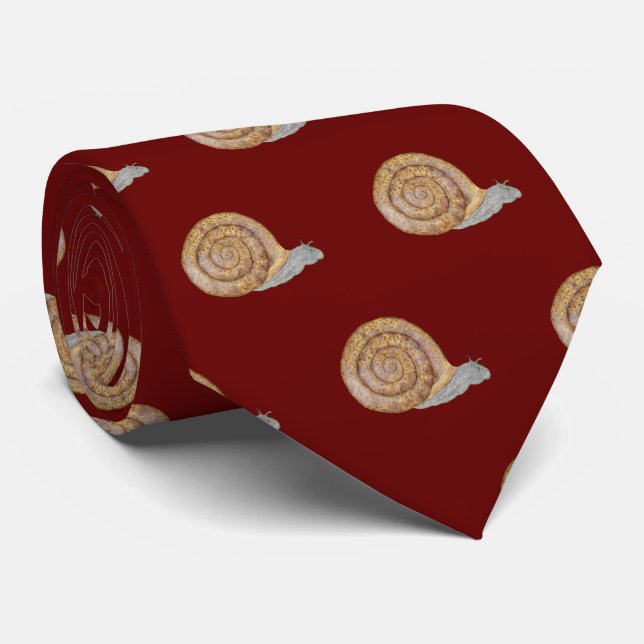 Watercolor Snail Krawatte (Gerollt)