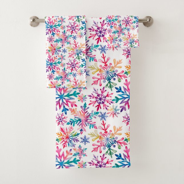 Watercolor Snowflakes Pattern (En situation)