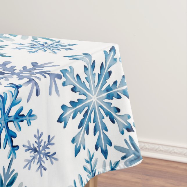 Watercolor Snowflakes Pattern Tischdecke (Beispiel)