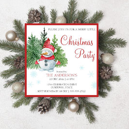 Watercolor snowman pin merveille petite invitation