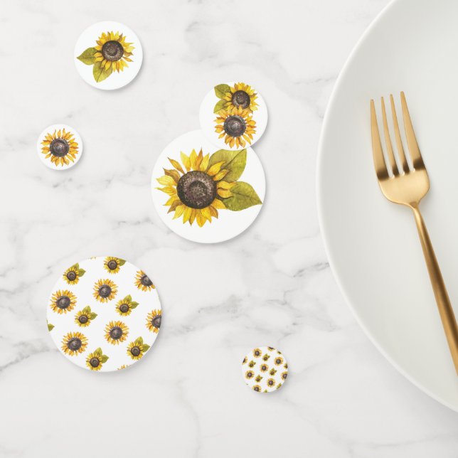 Watercolor Sonnenblume Confetti Konfetti (Gruppe)