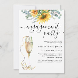 Watercolor Sonnenblumen Hochzeitsparty Einladung