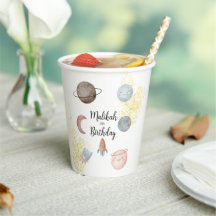 Watercolor Space Geburtstagsparty für Junge oder M