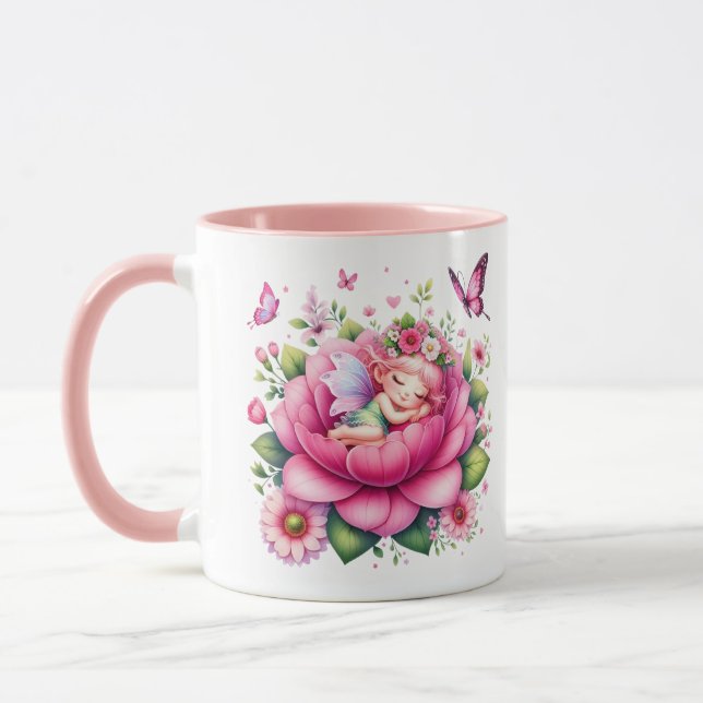 Watercolor Spring Baby Fairy Tasse (Links)