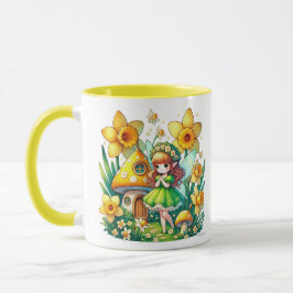 Watercolor Spring Baby Fairy Tasse