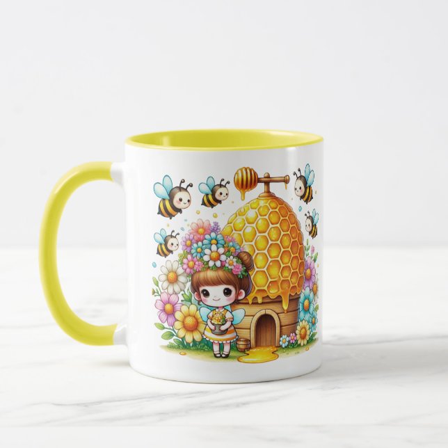 Watercolor Spring Baby Fairy Tasse (Links)