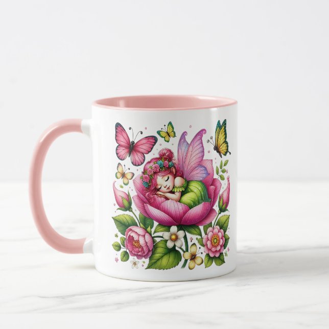 Watercolor Spring Baby Fairy Tasse (Links)