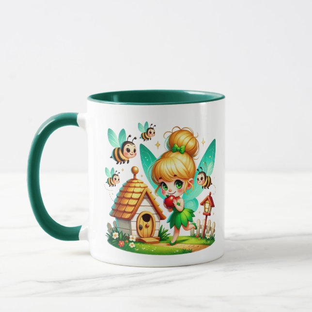 Watercolor Spring Baby Fairy Tasse (Links)