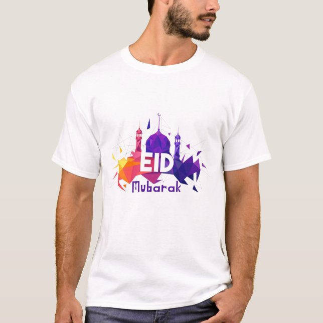 Watercolor-Spritzen Eid Mubarak die T - Shirts (Vorderseite)