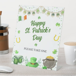 Watercolor St Patricks Party Sockelschild