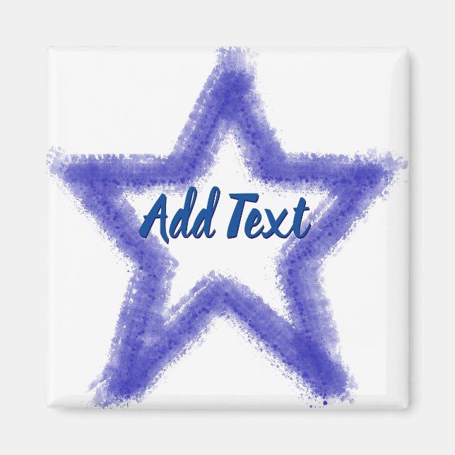 Watercolor-Star-Form Magnet (Vorne)