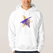 Watercolor Star von David Mens Hoodie