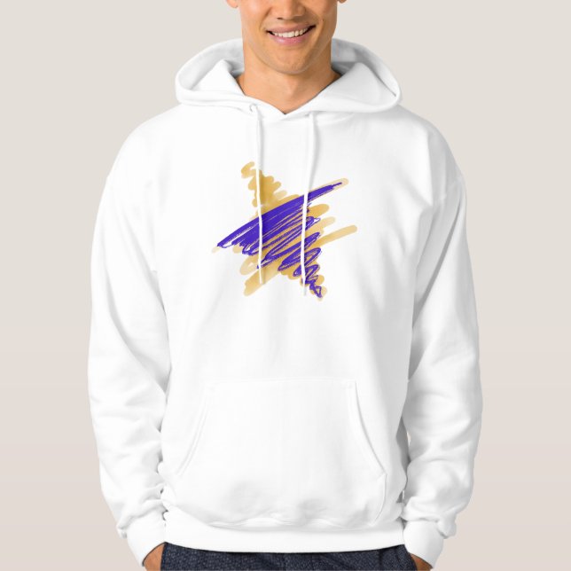 Watercolor Star von David Mens Hoodie (Vorderseite)