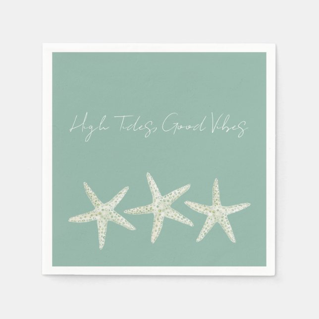 Watercolor Starfish Trio Serviette (Vorderseite)