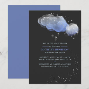 Watercolor Stars Nuit Sky Baby shower Invitation