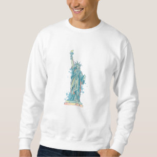 WATERCOLOR-STATUE DER LIBERTÄT SWEATSHIRT