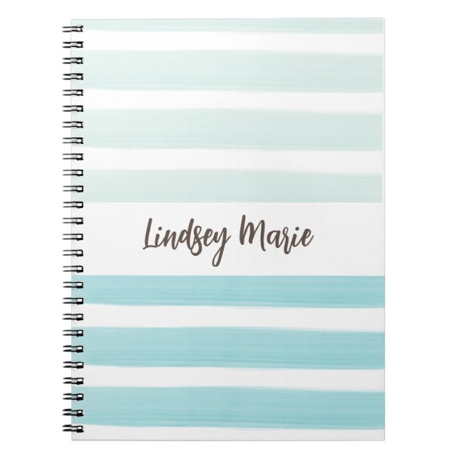 Watercolor Stripes-Notebook Notizblock (Vorderseite)