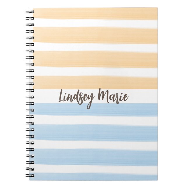 Watercolor Stripes-Notebook Notizblock (Vorderseite)