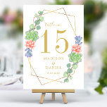 Watercolor Succulent Terrarium Wedding Tischnummer<br><div class="desc">Bringen Sie eine Touch der Wüste in Ihre Tischumgebung mit diesen einzigartigen Aquarellfarben-Tischnummern. Jede Karte zeichnet sich durch eine handbemalte Aquarellbilder lebendiger Sukkulente aus, die eine natürliche und moderne Ästhetik erzeugen. Personalisieren Sie mit Ihren Tischnummern, um Ihre Gäste zu führen und eine Touch von Charme zu Ihrem besonderen Tag hinzuzufügen....</div>