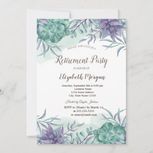 Watercolor Succules Wüstenrente Einladung