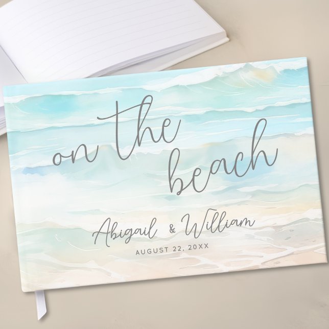 Watercolor Summer On The Beach Wedding Gästebuch (Watercolor Summer On The Beach Wedding Guest Book)