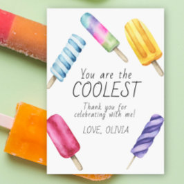 Watercolor Summer Popsione Geburtstag vielen Dank Dankeskarte