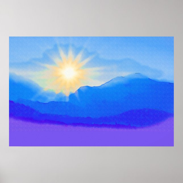 Watercolor Sunrise Poster (Vorne)